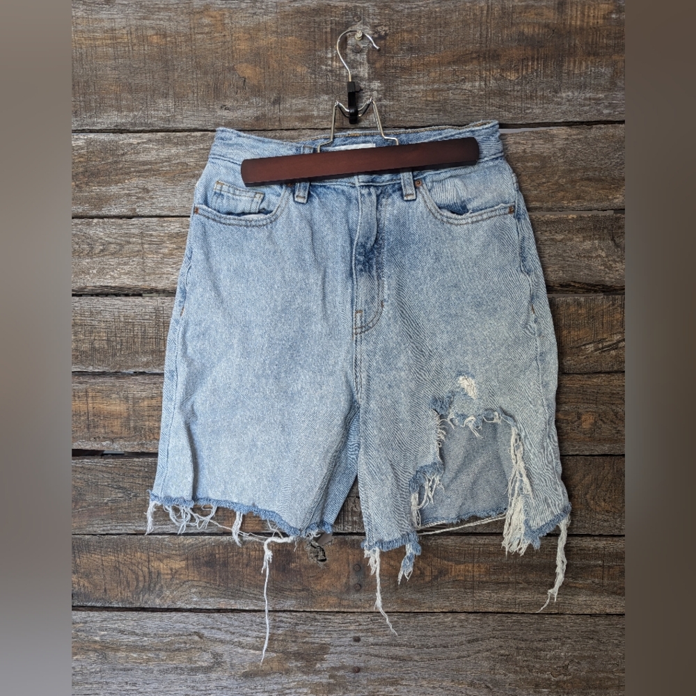 Pac Sun 90s Mom Fit Destroyed Shorts